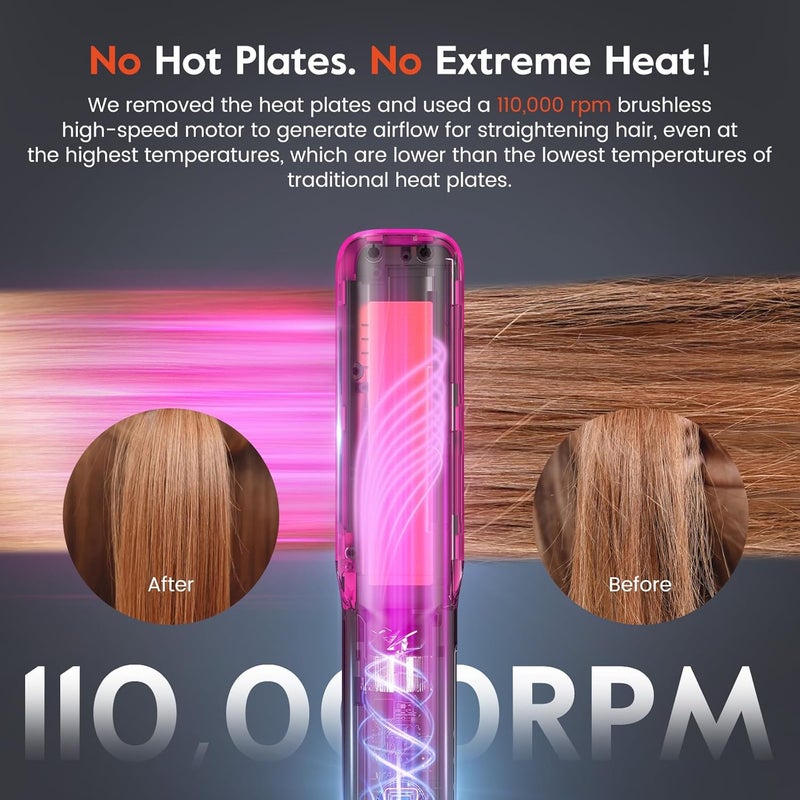 SLOPEHILL 2-in-1 Hair Straightener and Blow Dryer, Professional Flat Iron with High-Speed Airflow Technology for Straight, Smooth Hair - Image 1